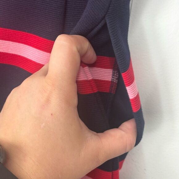 BODEN Alma Ottoman Striped Midi Dress in Navy Poinsettia Size 10 - Picture 6 of 6